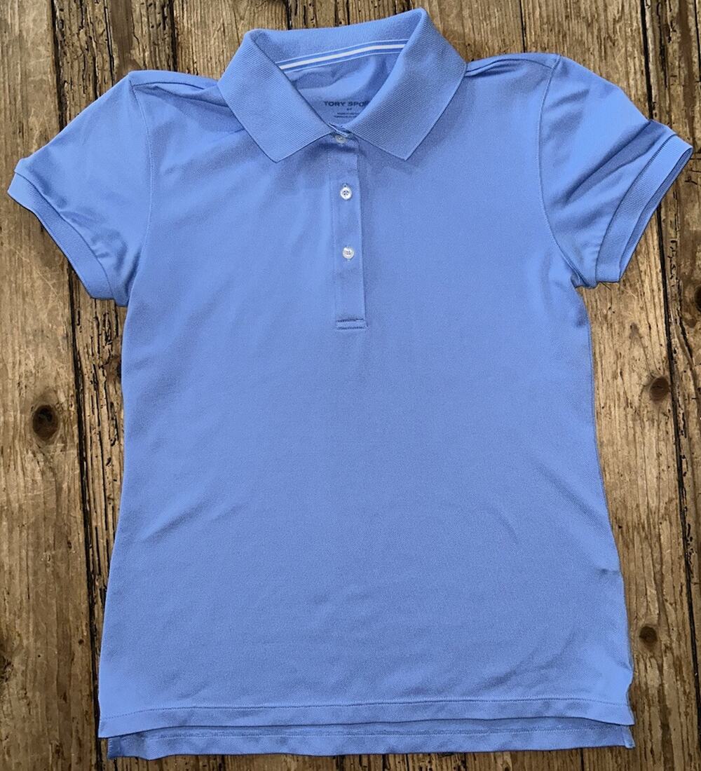 Tory sport women’s size S baby blue short sleeve polo